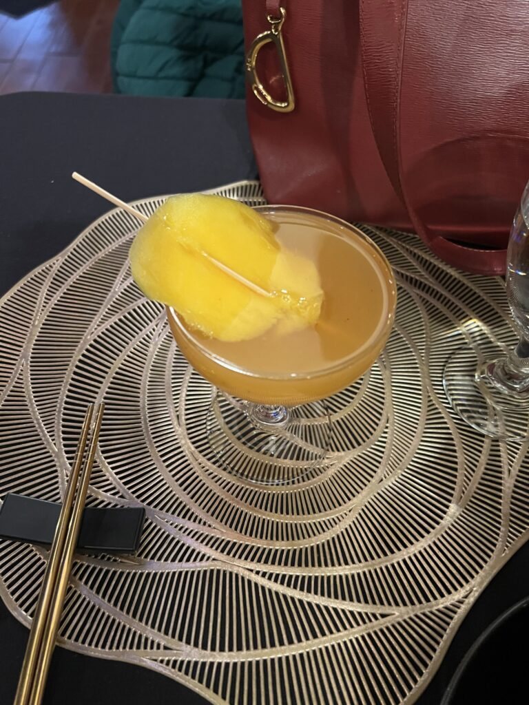 Alcoholic Drink Mango Daquiri at Khmai Cambodian restaurant in Rogers Park Chicago 